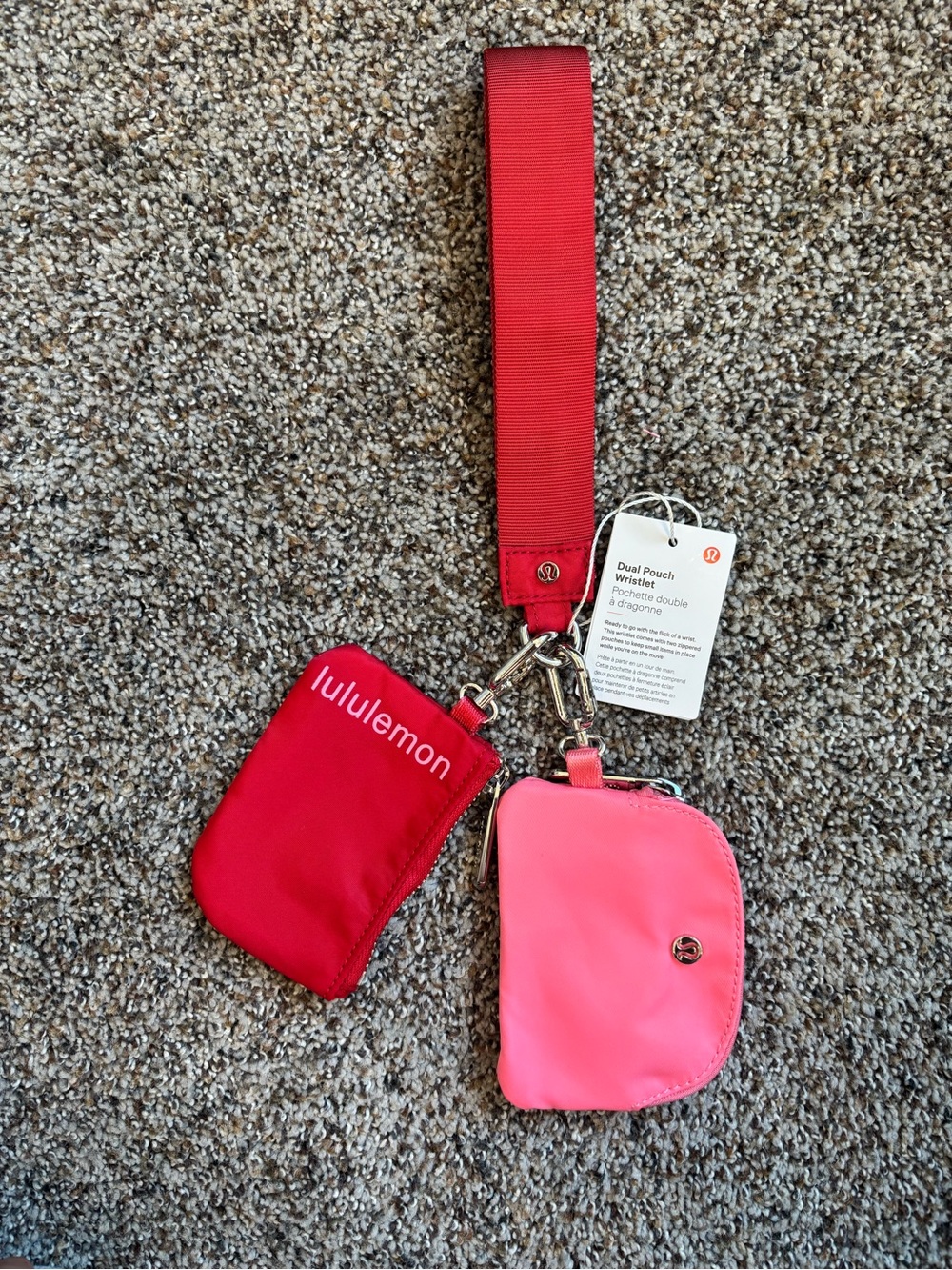 lululemon Dual Pouch Wristlet in Red & Pink - Picture 3 of 3